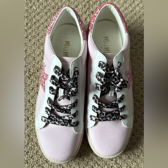 Pink Glitter Star Sneakers - Picture 2 of 2